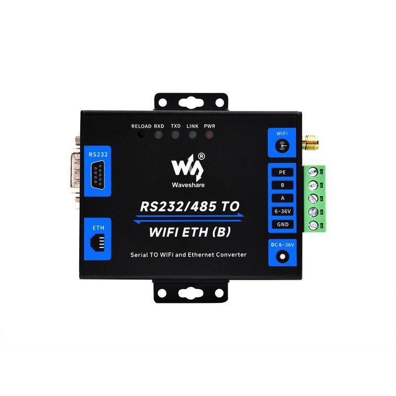 Адаптер RS232/485 to WiFi ETH (B) 25222 – перетворювач інтерфейсів RS232/RS485 у Ethernet/WiFi