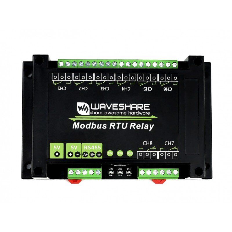 Waveshare Modbus RTU Relay (EN) 17658 – модуль реле з інтерфейсом Modbus RTU для автоматизації