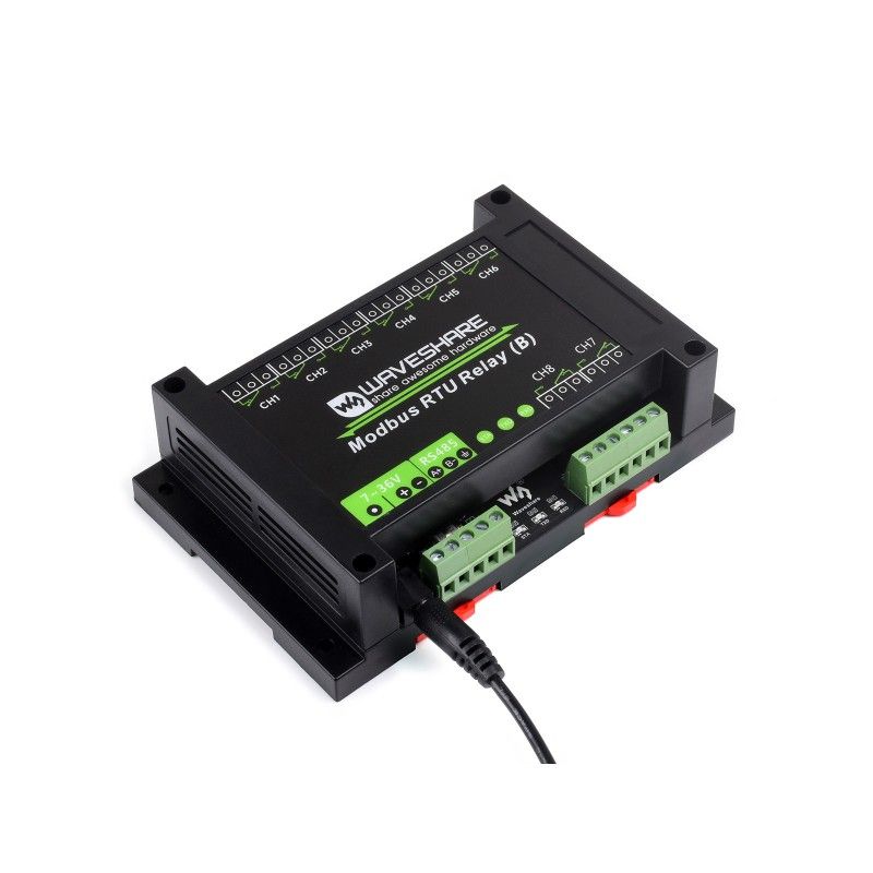 Waveshare Industrial Modbus RTU 8-ch Relay Module (B) 25739 – індустріальний модуль реле