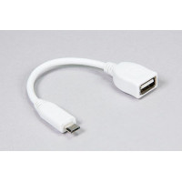 USB Type-A - micro USB кабель-адаптер Raspberry Pi, білий (80 мм)
