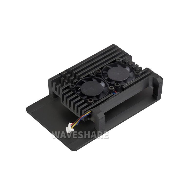 Алюмінієвий корпус для Raspberry Pi 5 з подвійним кулером для охолодження