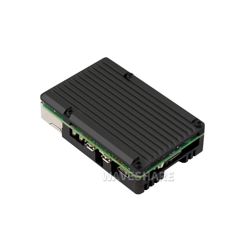 Алюмінієвий корпус для Raspberry Pi 5 з подвійним кулером для охолодження