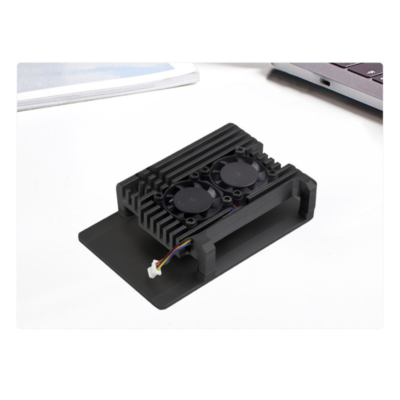 Алюмінієвий корпус для Raspberry Pi 5 з подвійним кулером для охолодження