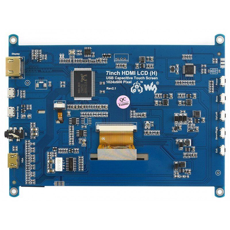 Дисплей 7inch LCD 1024x600 HDMI Capacitive Touch Screen (14628)