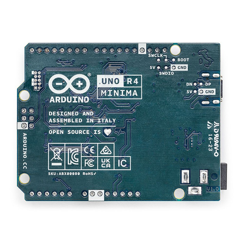 Arduino Uno Rev4 MINIMA ABX00080 плата розробки на базі ATmega328P без бездротових модулів