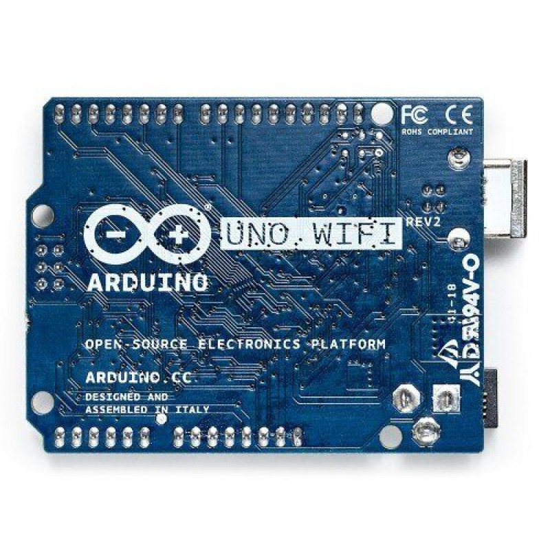 Arduino Uno WiFi Rev 2 ABX00021 з чіпсетом ATmega4809, 32KB флеш, 8-біт, Wi‑Fi модуль ESP32, версія з бездротовою підтримкою
