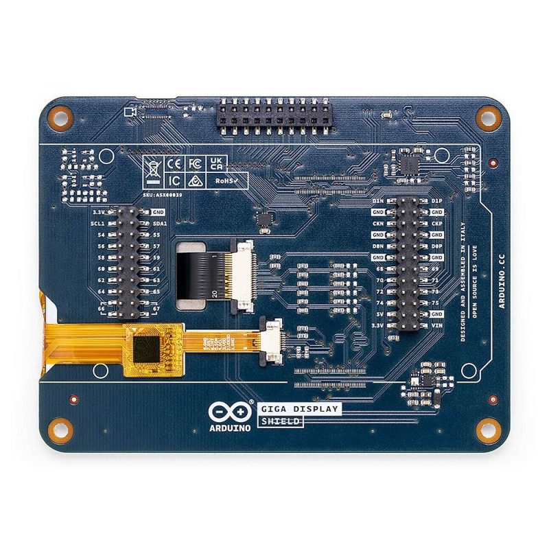Arduino GIGA Display Shield ASX00039 – сенсорний дисплей для проєктів Arduino