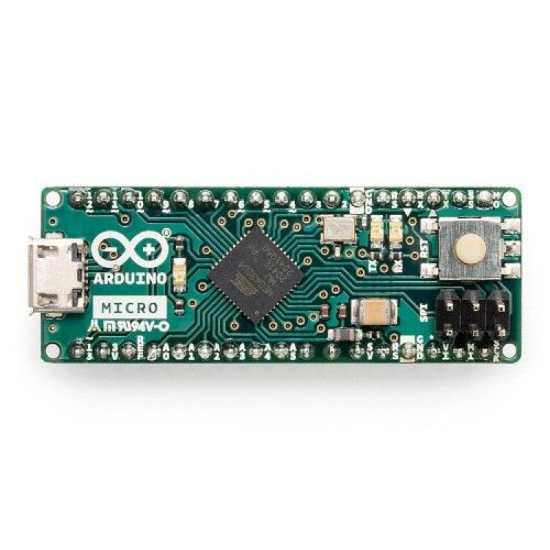 Arduino Micro with Headers A000053 — компактна плата на ATmega32U4 для вбудованих проєктів