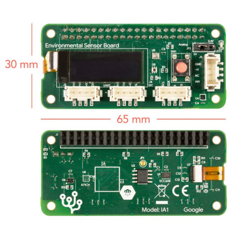 Плата датчиків навколишнього середовища Coral Environmental Sensor Board