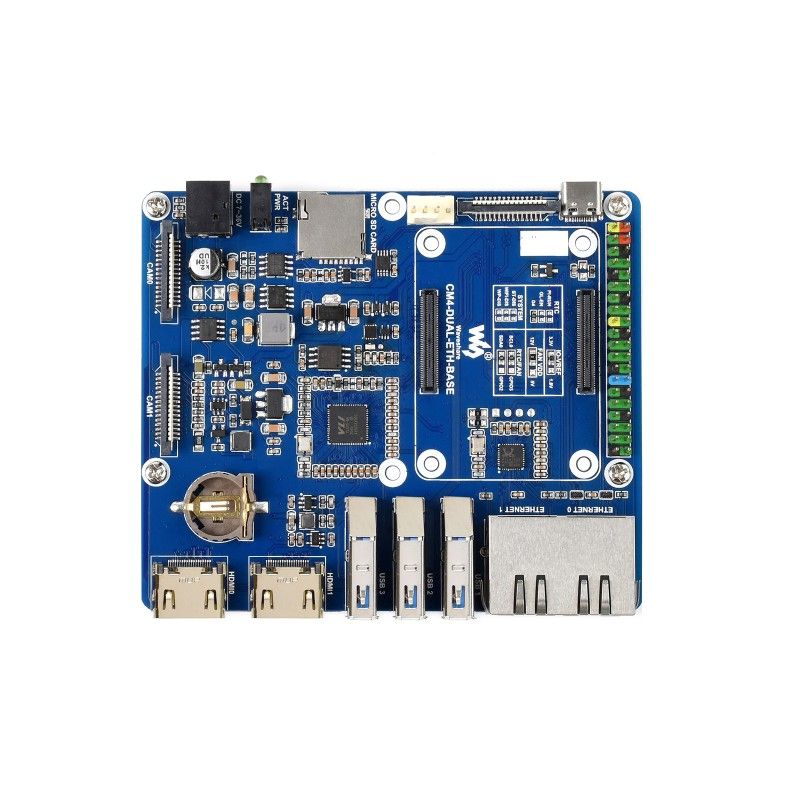Raspberry Pi Compute Module 4 I/O Dual Gigabit Ethernet Board (19838) плата розширення
