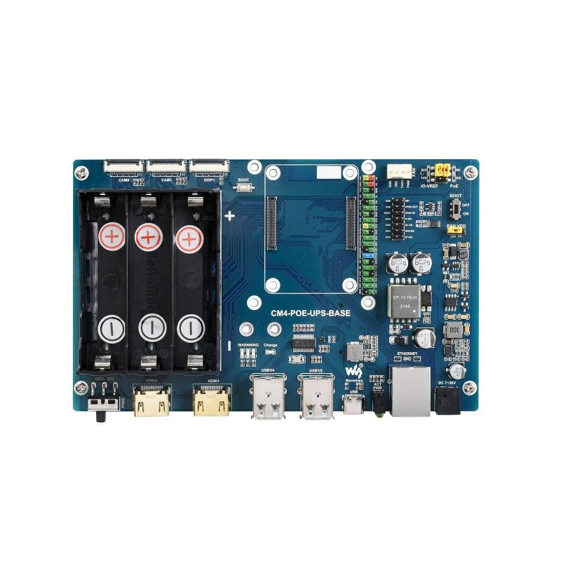 Raspberry Pi Compute Module 4 PoE UPS Base Board (22849) плата-основа для CM4 з підтримкою PoE та UPS