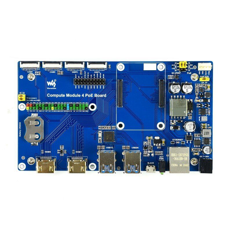 Raspberry Pi Compute Module 4 I/O Board з підтримкою PoE (18606)