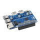 Плата розширення Raspberry Pi USB 3.2 Gen1 HUB з Gigabit Ethernet HAT (20472)