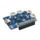 Плата розширення Raspberry Pi USB 3.2 Gen1 HUB HAT 17584