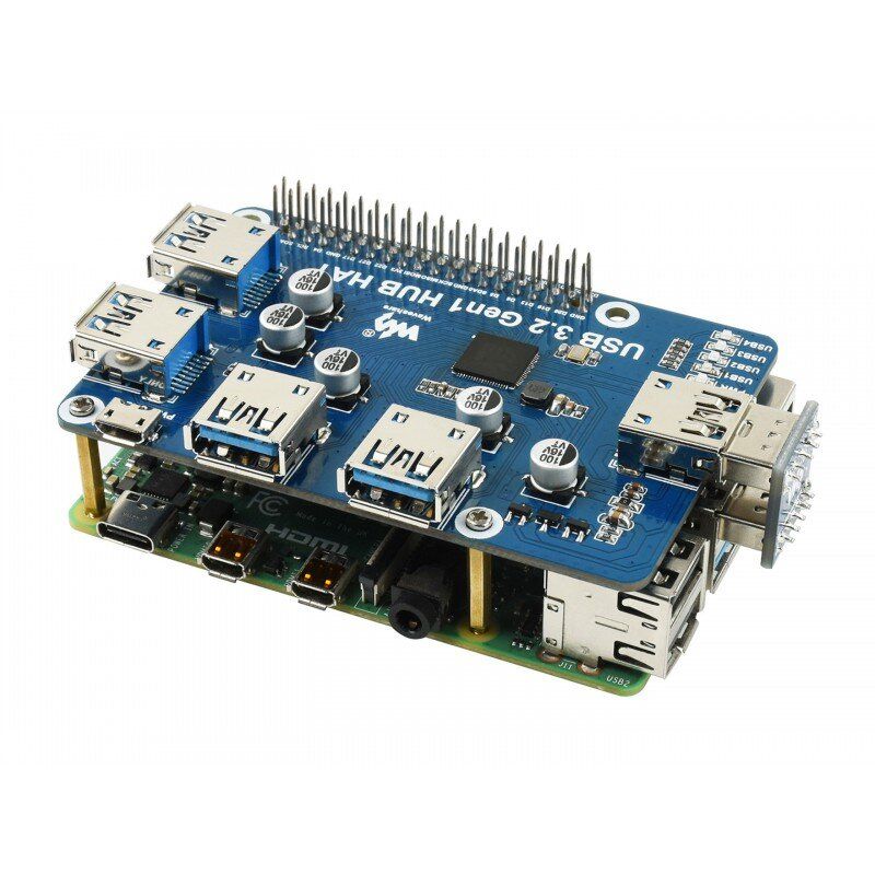 Плата розширення Raspberry Pi USB 3.2 Gen1 HUB HAT 17584