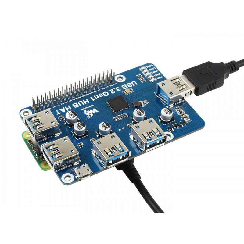 Плата розширення Raspberry Pi USB 3.2 Gen1 HUB HAT 17584