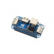Плата розширення Raspberry Pi ETH/USB HUB HAT (16595) для мережі та USB