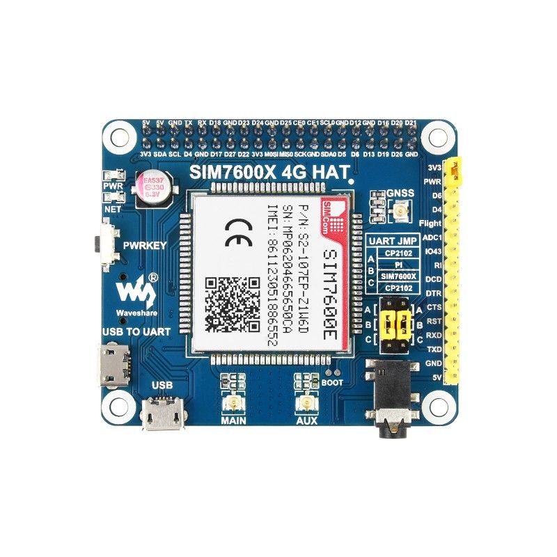 Плата розширення Raspberry Pi SIM7600E LTE Cat-1 HAT
