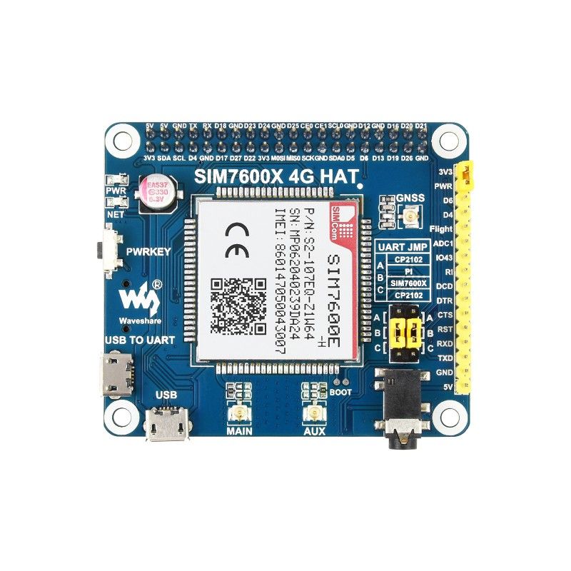 Плата розширення Raspberry Pi SIM7600E-H 4G HAT