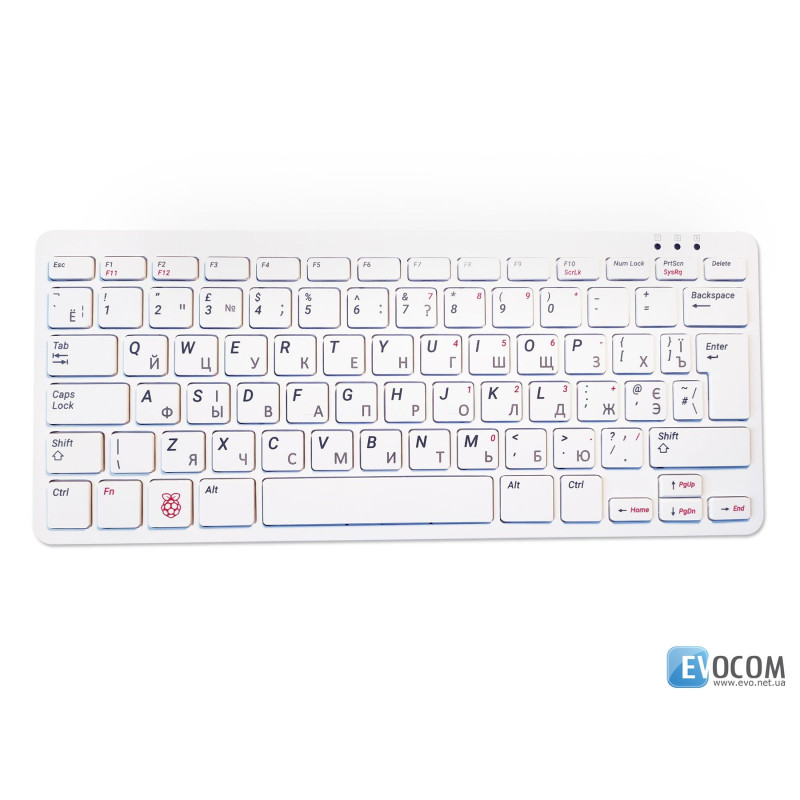 Офіційна клавіатура Raspberry Pi Keyboard червона/біла UK