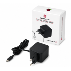 Офіційний блок живлення Raspberry Pi 27W USB-C чорний EU