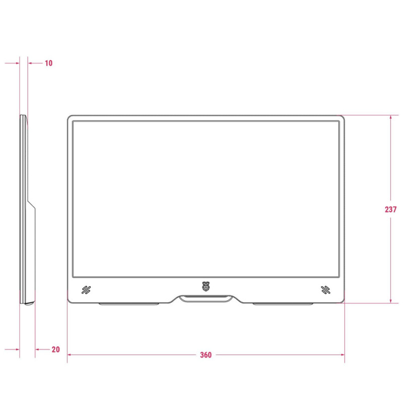 Монітор Raspberry Pi 15.6inch, 1920×1080 Білий