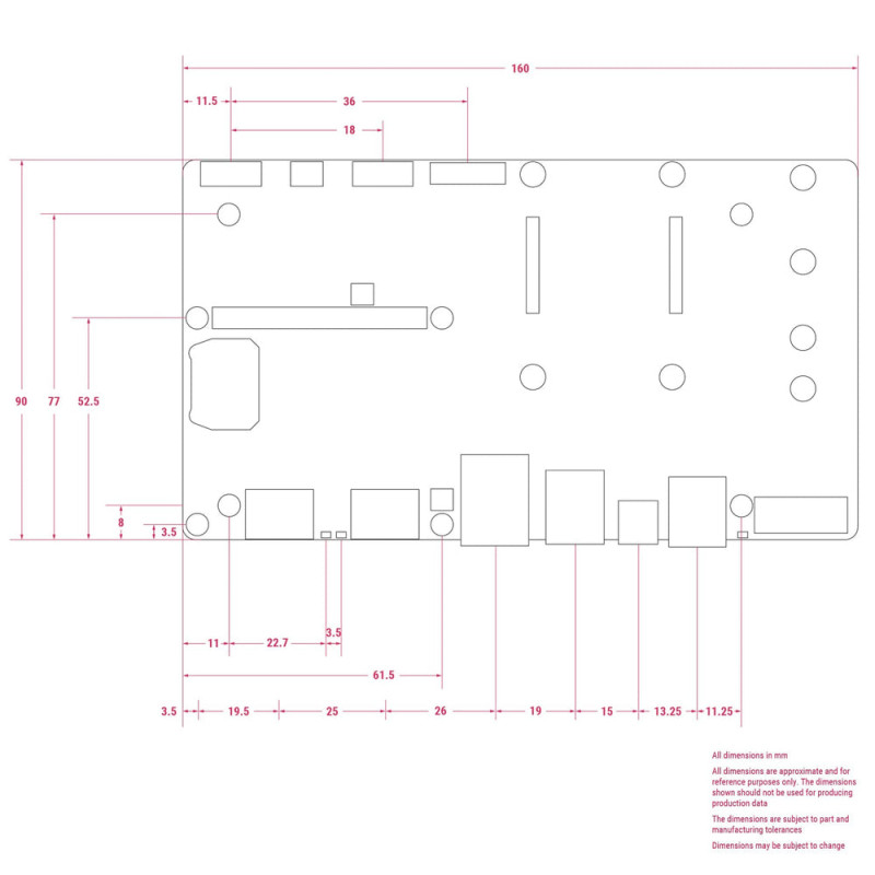 Несуча плата Raspberry Pi Compute Module 5 I/O Board REV2