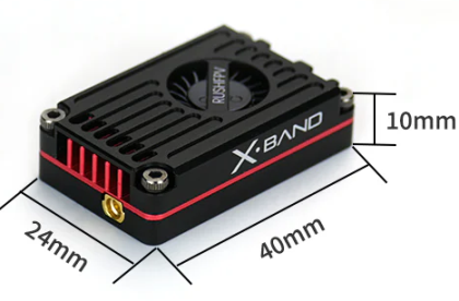 RushFPV MAX SOLO XBAND 4.9G VTX 2.5W в FPV-збірці RushFPV MAX SOLO XBAND 4.9G VTX 2.5W з підключеними елементами