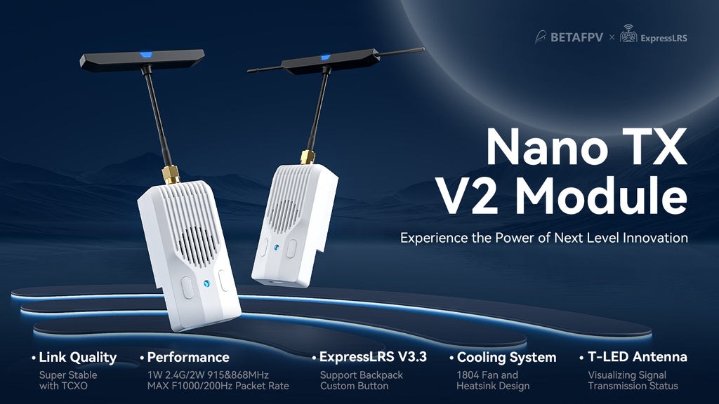 Модуль BETAFPV Nano TX V2 ELRS 915MHz 2W, загальний вигляд