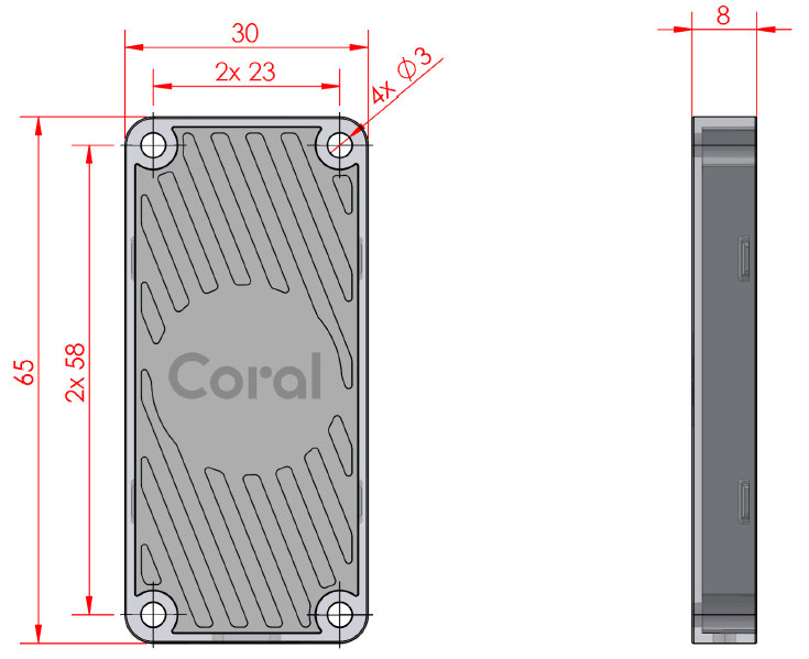 Coral USB Accelerator — вигляд пристрою