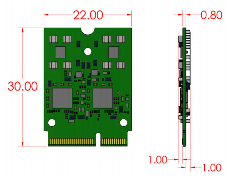 Модуль Coral M.2 Dual Edge TPU