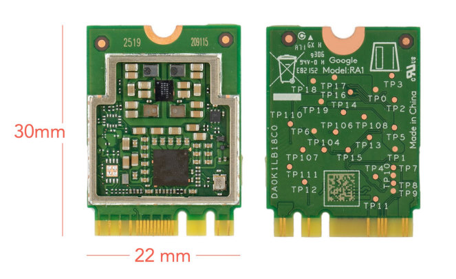 Модуль Coral M.2 Accelerator з ключем A+E