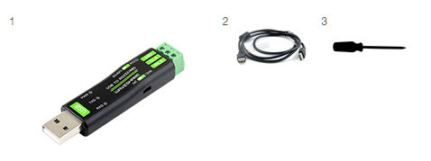 Комплект поставки USB TO RS232/485 Комплект поставки адаптера USB TO RS232/485 Waveshare