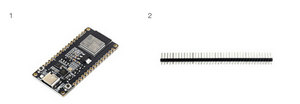Комплект поставки ESP32-H2-DEVKIT-N4 Комплект поставки ESP32-H2-DEVKIT-N4 з штифтовими роз’ємами