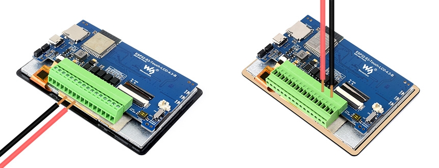 Варіанти підключення клем ESP32-S3 Touch LCD