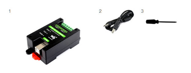 Комплект поставки адаптера USB TO 2CH RS485 від Waveshare