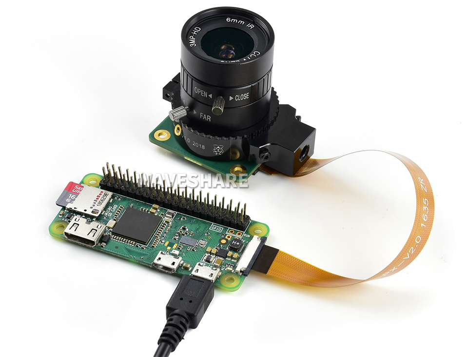 Використання об'єктива Raspberry Pi Wide Angle Lens 6mm з платою Raspberry Pi