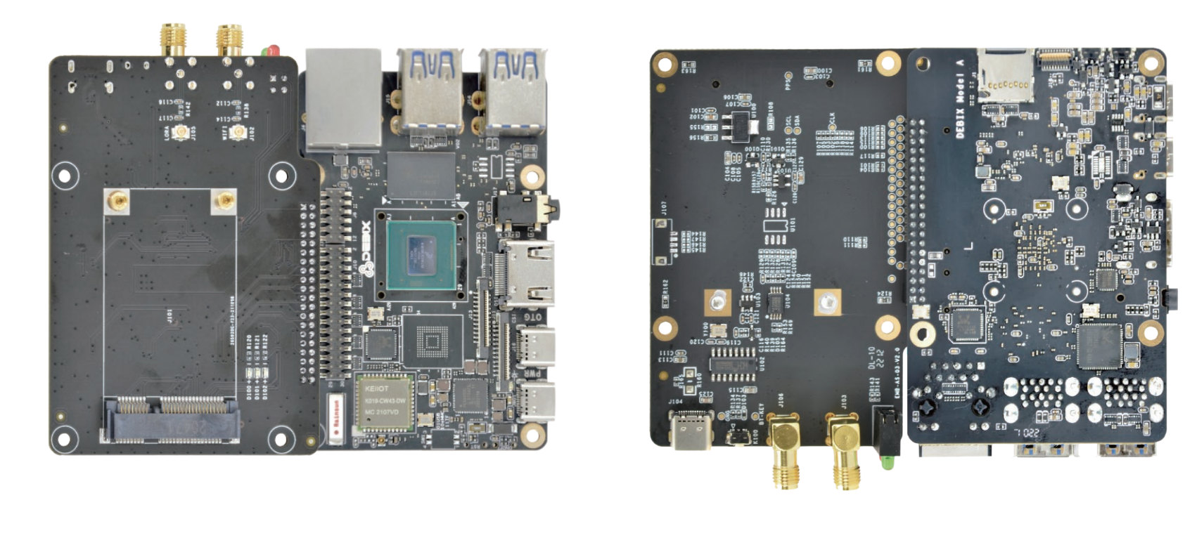 Монтаж DEBIX LoRa Board на DEBIX Model A