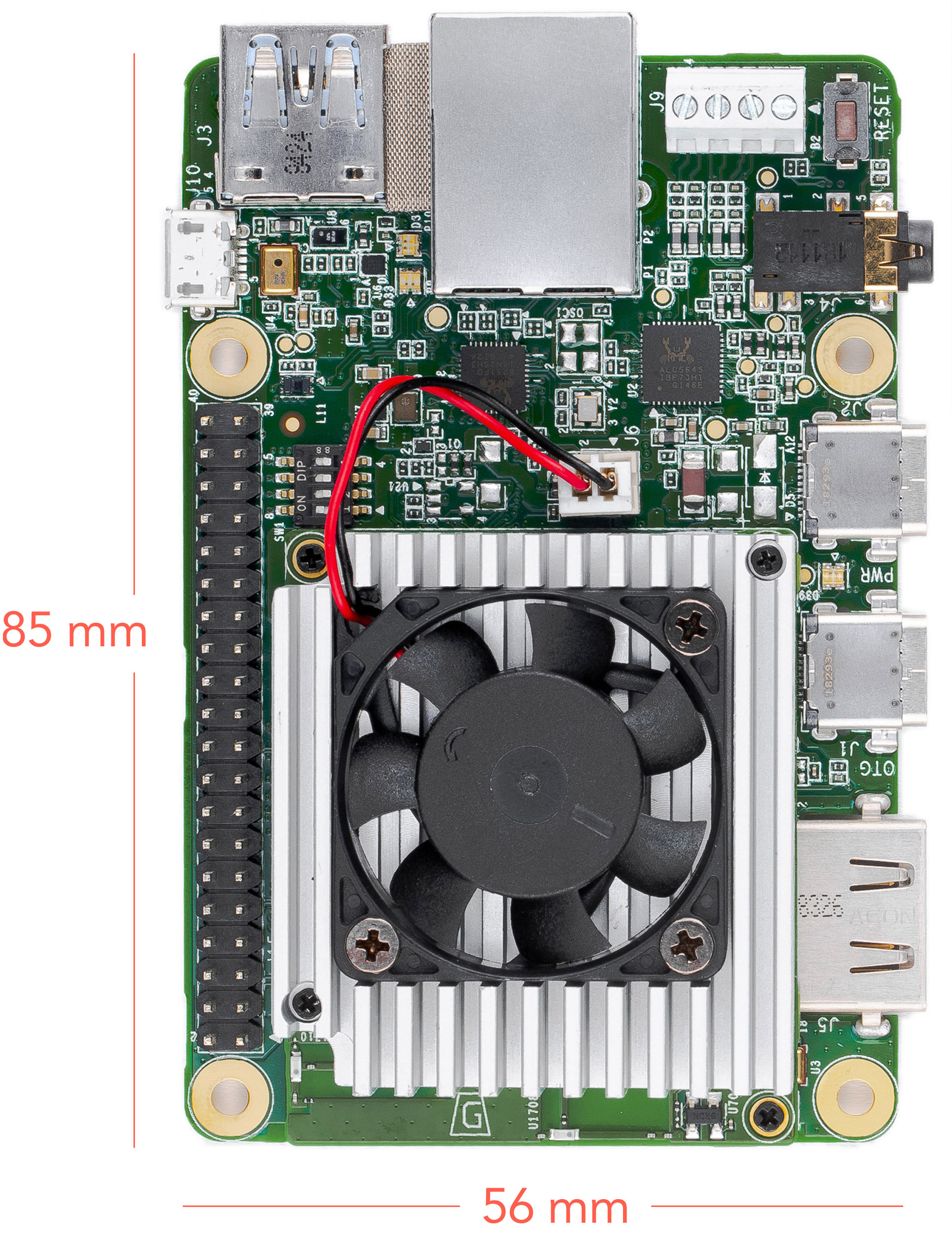 Креслення габаритів Coral Dev Board