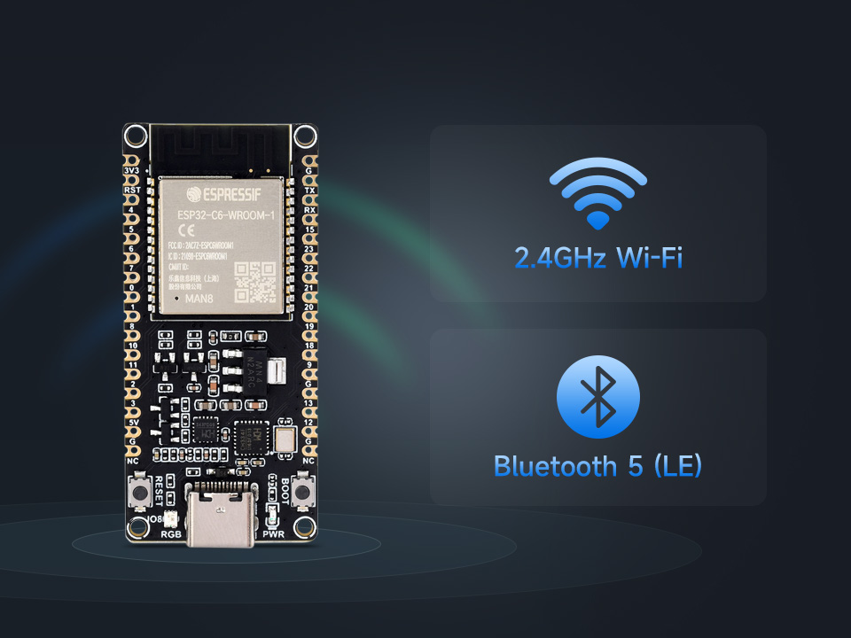 Огляд плати ESP32-C6-DEV-KIT-N8