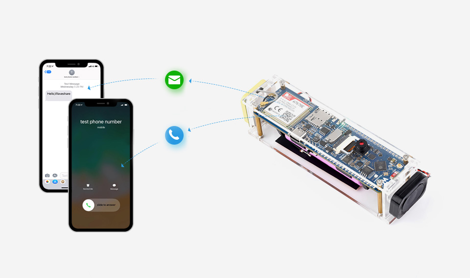 Телефонні дзвінки та SMS з плати ESP32-S3-A7670E-4G