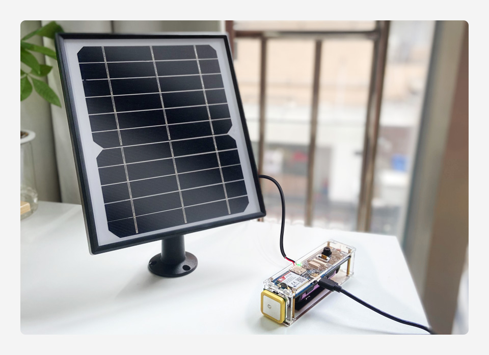 Схема живлення від USB і сонячної панелі ESP32-S3-A7670E-4G