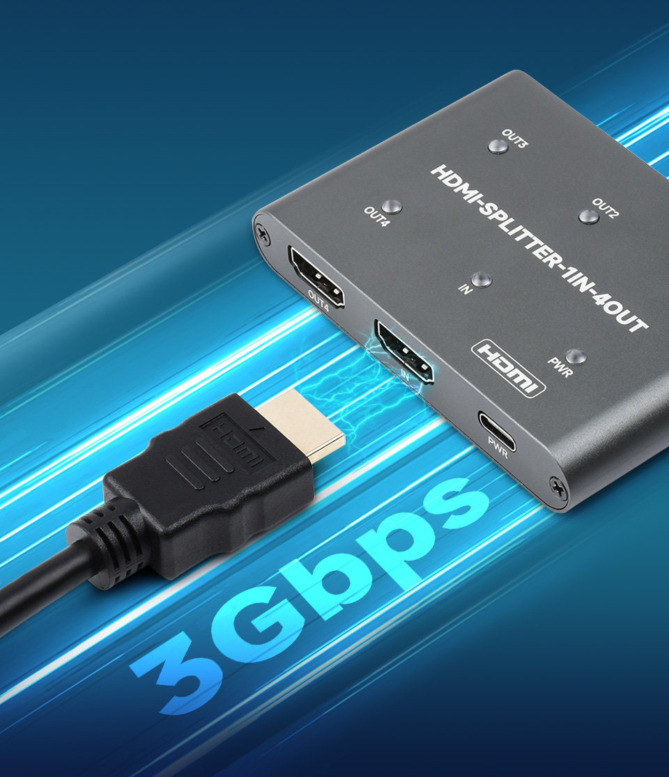 Схема високошвидкісної передачі HDMI сплітера