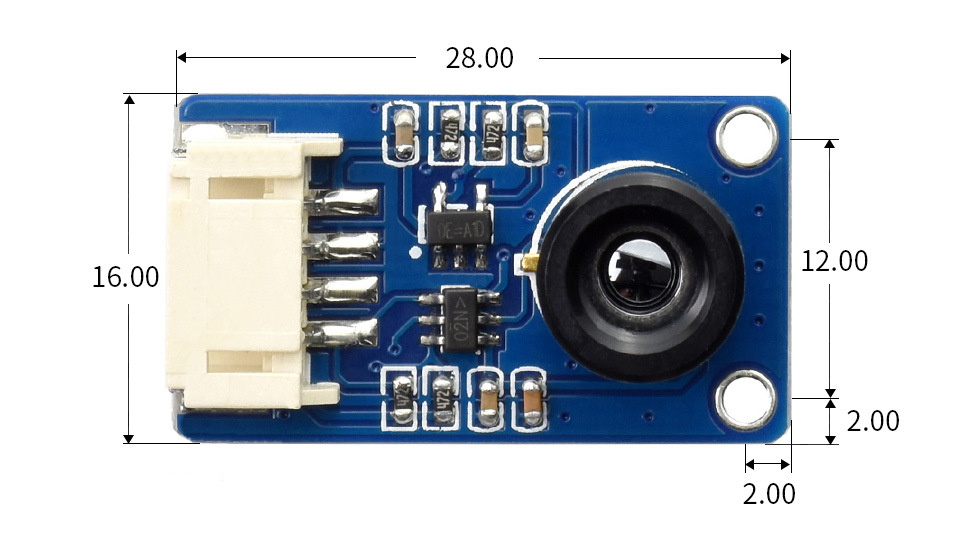 MLX90641-D55 — габарити