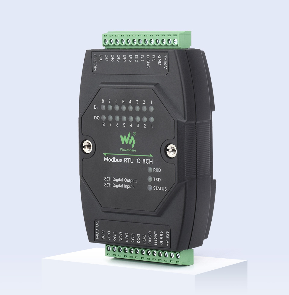 Модуль Waveshare Modbus RTU IO 8CH загальний вигляд