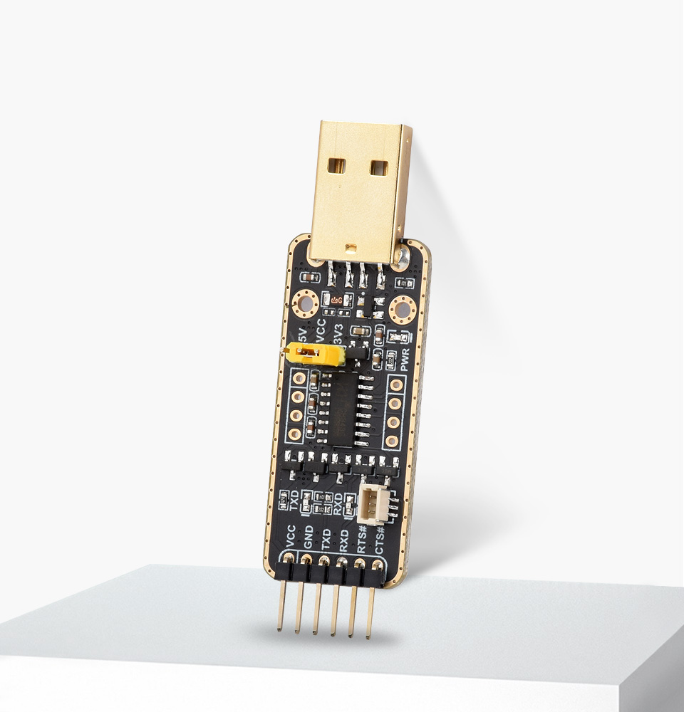 Waveshare Pi UART Debugger USB to UART для Raspberry Pi 5 Waveshare Pi UART Debugger модуль USB to UART для Raspberry Pi 5 вигляд зверху