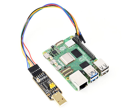 Підключення Pi UART Debugger до PI5 GPIO UART Підключення Pi UART Debugger до GPIO UART Raspberry Pi 5 через 6-контактний кабель