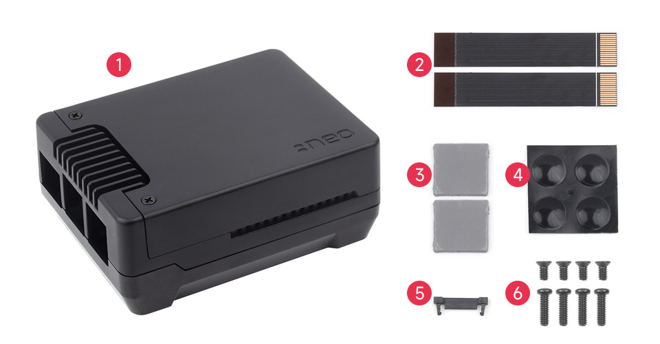 Комплектація корпусу Argon NEO з NVMe для Pi 5