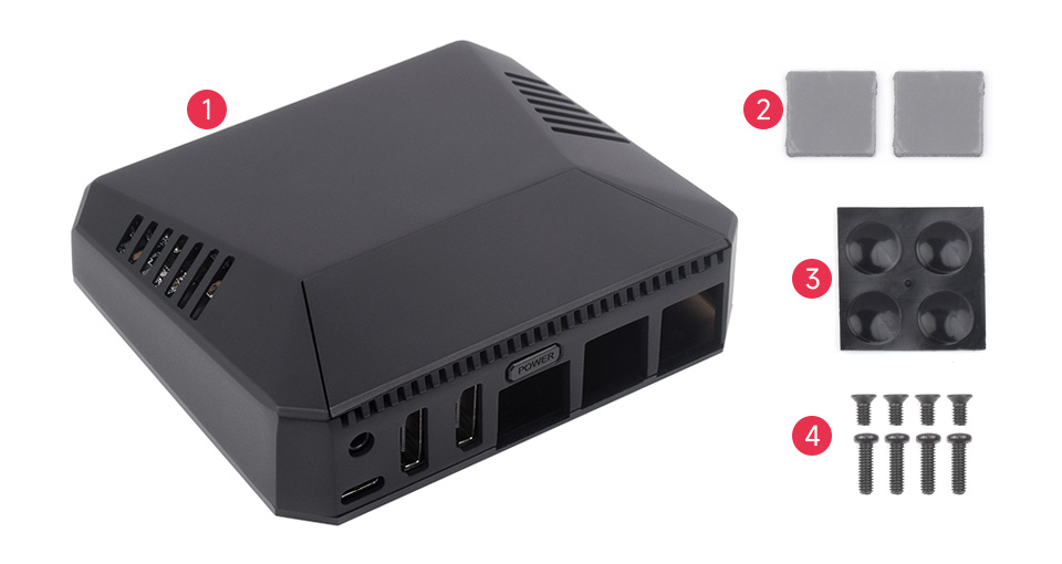 Комплектація корпусу Argon ONE V3 для Pi 5