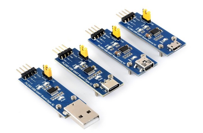 Модуль Waveshare PL2303 USB To UART TTL з роз'ємом microUSB, загальний вигляд плати